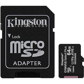 Thẻ nhớ Kingston 256GB TF Mini Canvas Select Plus microSDXC | Lên đến 100MB / giây | A1 Lớp 10 UHS-I | Với bộ chuyển đổi | Sdcs2 / 64gb