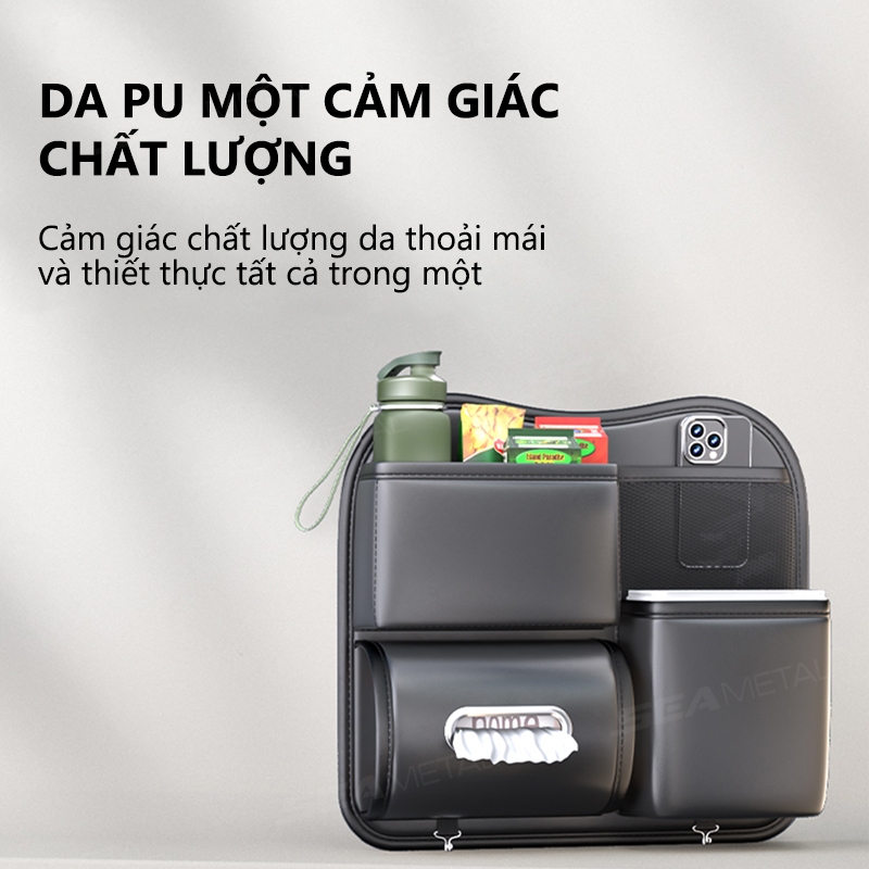 túi treo sau ghế ô tô SEAMETAL Da PU Ghế Sau Ô Tô Sắp Xếp Xe Ô Tô Đa Năng Dung Tích Lớn Túi Bảo Quản