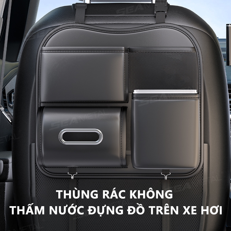 túi treo sau ghế ô tô SEAMETAL Da PU Ghế Sau Ô Tô Sắp Xếp Xe Ô Tô Đa Năng Dung Tích Lớn Túi Bảo Quản