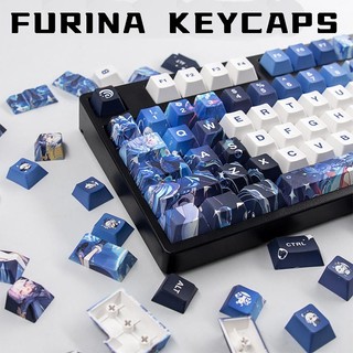 Genshin Impact Furina Keycaps PBT Dye-sub Cherry Profile Keycap Custom Keycaps Tương thích với Cherry Gateron MX Switches