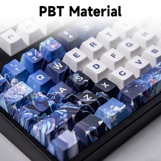 Genshin Impact Furina Keycaps PBT Dye-sub Cherry Profile Keycap Custom Keycaps Tương thích với Cherry Gateron MX Switches