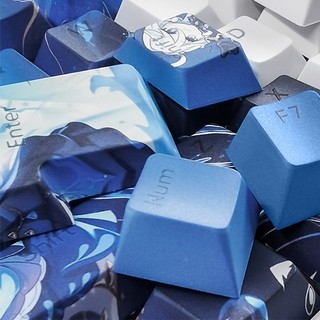 Genshin Impact Furina Keycaps PBT Dye-sub Cherry Profile Keycap Custom Keycaps Tương thích với Cherry Gateron MX Switches