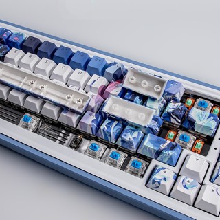 Genshin Impact Furina Keycaps PBT Dye-sub Cherry Profile Keycap Custom Keycaps Tương thích với Cherry Gateron MX Switches