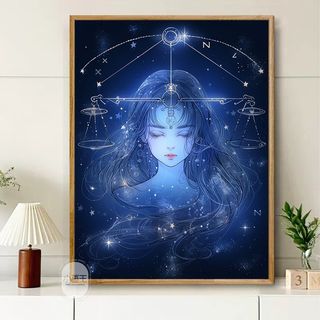 MOZI✨30 * 40cm / 40 * 50cm mười hai cung hoàng đạo tranh tô màu theo số tranh số hóa Mười Hai Chòm Sao Nhân Tạo Tự Làm Tranh Sơn Dầu Kỹ Thuật Số Vẽ Tay Tranh Kỹ Thuật Số Hoạt Hình Vẽ Tay Tranh Tô Màu Tranh Sơn Dầu Giải Nén Tranh Sơn Màu Tranh Vẽ Tay