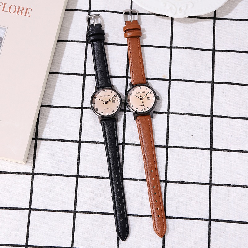 Đồng hồ nữ lịch kỹ thuật số giải trí Thắt lưng thạch anh Đồng hồ học sinh