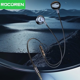 Rocoren HY tai nghe 3,5 mm âm trầm sốc, âm thanh nổi, nhét tai, kèm MIC, cho điện thoại/Xiaomi/Laotop