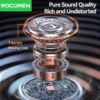 Rocoren HY tai nghe 3,5 mm âm trầm sốc, âm thanh nổi, nhét tai, kèm MIC, cho điện thoại/Xiaomi/Laotop