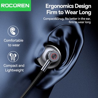 Rocoren HY tai nghe 3,5 mm âm trầm sốc, âm thanh nổi, nhét tai, kèm MIC, cho điện thoại/Xiaomi/Laotop
