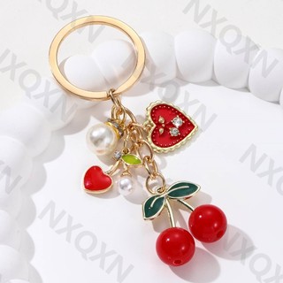 Khá Anh Đào Trái Tim Preal Men Móc Khóa Trái Cây Tình Yêu Móc Khóa Dành Cho Nữ Cô Gái Handmade Trang Sức Quà Tặng Tốt