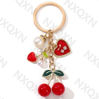 Khá Anh Đào Trái Tim Preal Men Móc Khóa Trái Cây Tình Yêu Móc Khóa Dành Cho Nữ Cô Gái Handmade Trang Sức Quà Tặng Tốt