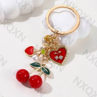 Khá Anh Đào Trái Tim Preal Men Móc Khóa Trái Cây Tình Yêu Móc Khóa Dành Cho Nữ Cô Gái Handmade Trang Sức Quà Tặng Tốt