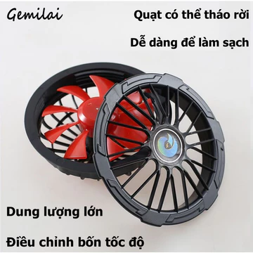 Gemilai Quạt phù hợp với quạt bảo hộ lao động phù hợp với điều hòa không khí quạt bộ quần áo làm mát mùa hè quạt không chổi than