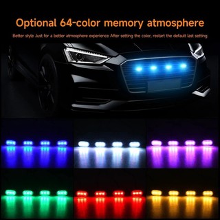 Rgb Xe Lưới Tản Nhiệt Trước Chiếu Sáng Ứng Dụng Điều Khiển 12V Lưới Led Lưới Tản Nhiệt Để Sửa Đổi Xe Địa Hình Jeep SUV Đèn Tín Hiệu Trang Trí