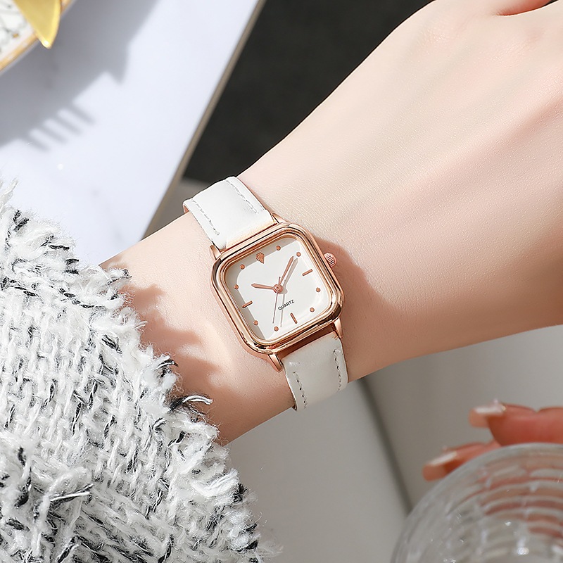 Đồng hồ nữ PU vuông thời trang thông thường dành cho nữ Đồng hồ thạch anh Đồng hồ nữ