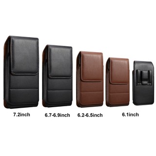 Thể Thao Ngoài Trời Đa Năng 6.1-7.2 inch Da PU Điện Thoại Di Động Túi Ví Eo Túi Thắt Lưng Kẹp Bao Da Cho iPhone 15 Pro Max