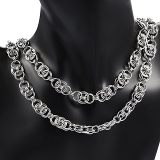 Dây chuyền hình tròn bằng thép không gỉ Trang sức chuỗi tự làm Vòng tay cá nhân Phụ kiện vòng cổ 10mm Dây chuyền quần áo lồng vào nhau