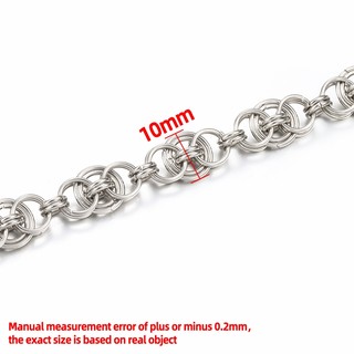 Dây chuyền hình tròn bằng thép không gỉ Trang sức chuỗi tự làm Vòng tay cá nhân Phụ kiện vòng cổ 10mm Dây chuyền quần áo lồng vào nhau