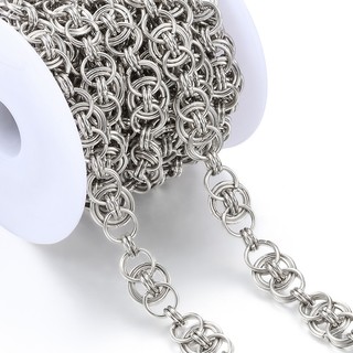 Dây chuyền hình tròn bằng thép không gỉ Trang sức chuỗi tự làm Vòng tay cá nhân Phụ kiện vòng cổ 10mm Dây chuyền quần áo lồng vào nhau