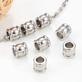 Thép không gỉ Lỗ Lớn Xô Hình Hạt Trang Sức DIY Vòng Tay Vòng Cổ Phụ Kiện Đính Hạt Chất Liệu