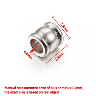 Thép không gỉ Lỗ Lớn Xô Hình Hạt Trang Sức DIY Vòng Tay Vòng Cổ Phụ Kiện Đính Hạt Chất Liệu