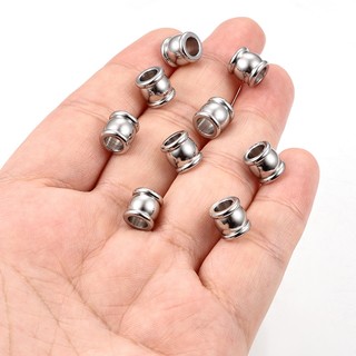 Thép không gỉ Lỗ Lớn Xô Hình Hạt Trang Sức DIY Vòng Tay Vòng Cổ Phụ Kiện Đính Hạt Chất Liệu