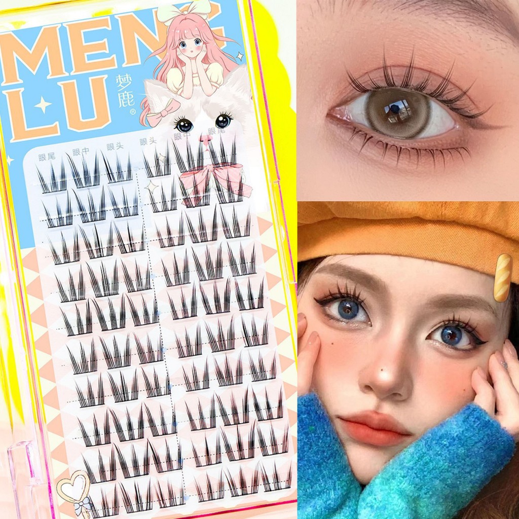Dream Deer Girl Nhóm Phong Cách Mèo Móng Vuốt Hoa Hướng Dương Lông Mi Giả Nữ Siêu Nhiên Dung Tích Lớn 10 Hàng Dày Phân Đoạn Ba Phần