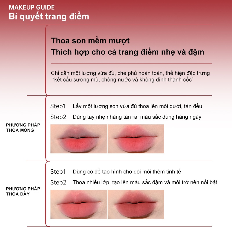 Son Lì Mooekiss Bền Màu, Không Dính Cốc, Lâu Trôi, Bảng Màu Dễ Dùng, Thiết Kế Nhỏ Gọn 3g