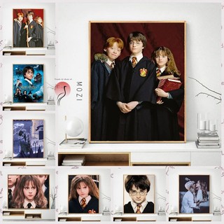 MOZI✨30 * 40cm / 40 * 50cm Harry Potter tranh tô màu theo số tranh số hóa tranh sơn dầu số hoá diy Tranh sơn dầu kỹ thuật số Vẽ tay Tranh tô màu Tranh kỹ thuật số Tranh nhồi bông Hoạt hình Tranh sơn dầu Hoạt hình Tranh trang trí