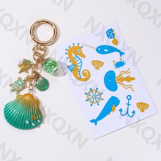 Đại Dương Acrylic Vỏ Sao Biển Rùa Men Móc Khóa Cho Bạn Bè Tình Yêu Cuộc Sống Biển Quà Tặng Tốt Trang Sức Handmade
