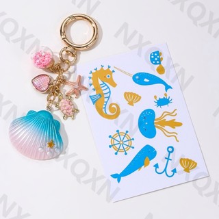 Đại Dương Acrylic Vỏ Sao Biển Rùa Men Móc Khóa Cho Bạn Bè Tình Yêu Cuộc Sống Biển Quà Tặng Tốt Trang Sức Handmade