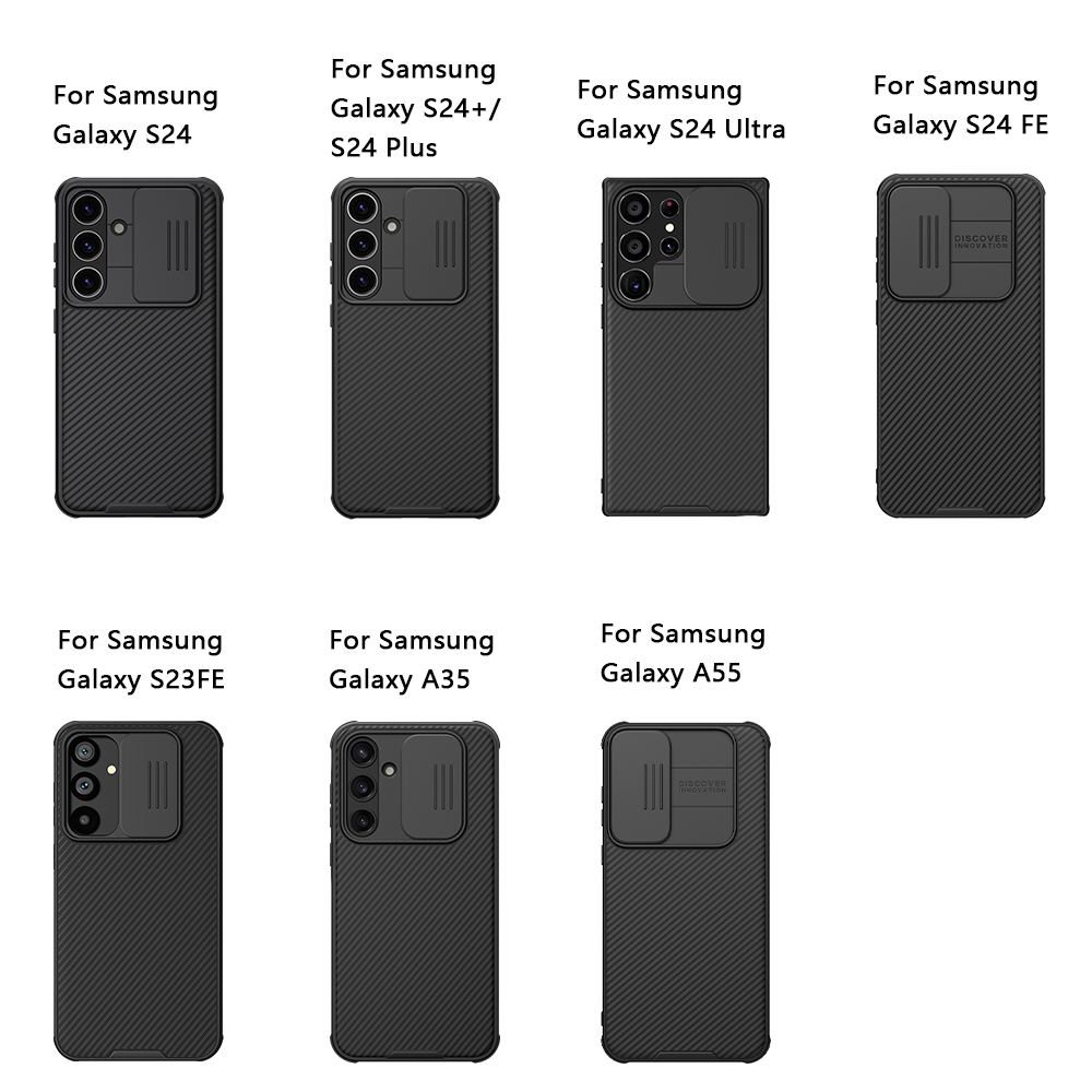 Nillkin Dành Cho Samsung Galaxy S24 Ultra / S24 + / S24 Plus / S24 FE / S23 FE Camshield Pro Bảo Vệ Ống Kính Máy Ảnh Trượt Ốp Lưng Cứng Vỏ Điện Thoại Vỏ Bảo Vệ