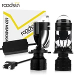 Roadsun 2 Chiếc Siêu Sáng H4 LED Bóng Đèn Pha Ô Tô 9003 HB2 Ống Kính Máy Chiếu Hi / Lo Beam Light CSP Chip 200000Lm 6000K 12V 24V Turbo Đèn Sương Mù Canbus Không Lỗi Chống Thấm Nước — ảnh 1