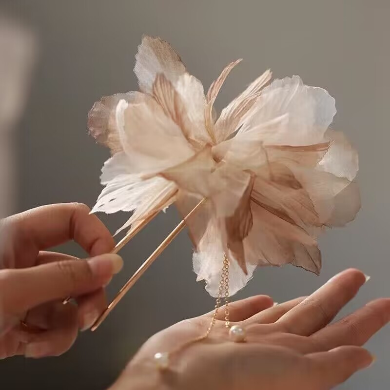Kẹp tóc hình hoa cổ điển mùa hè dành cho nữ