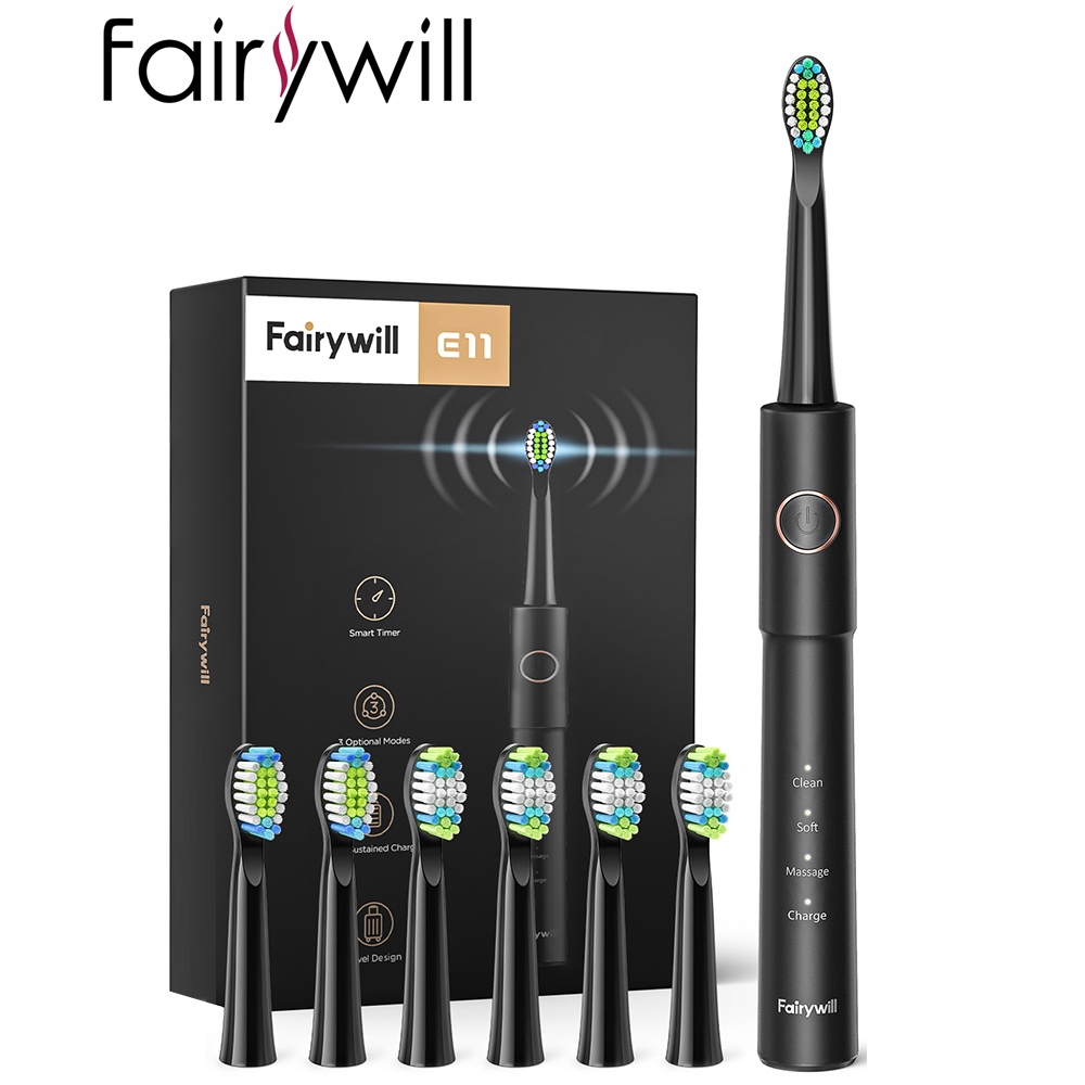 Ảnh Bàn chải điện Fairywill E11 Với 8 Đầu Bàn Chải Tiện Dụng 1