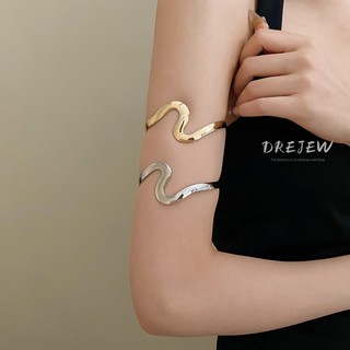DREJEW Vòng tay sóng phong cách lạnh thời trang sang trọng nhẹ nhàng mới, trang sức đơn giản và cao cấp lắc tay bạc