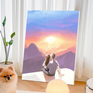 MOZI✨30 * 40cm / 40 * 50cm vài nhân vật tranh tô màu theo số tranh số hóa tranh sơn dầu số hoá Cặp Đôi Phong Cảnh Kỹ Thuật Số Tranh Sơn Dầu Tự Làm Nhồi Bông Tranh Tay Tranh Acrylic Tranh Tùy Chỉnh Tranh Tô Màu Tranh Trang Trí