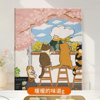 MOZI✨30 * 40cm / 40 * 50cm Nhân Vật Hoạt Hình tranh tô màu theo số tranh số hóa tranh sơn dầu số hoá Tự Làm Kỹ Thuật Số Tranh Sơn Dầu Acrylic Đầy Tranh Vẽ Tay Tranh Kỹ Thuật Số Tranh Hoạt Hình Tranh Sơn Dầu Sơn Màu