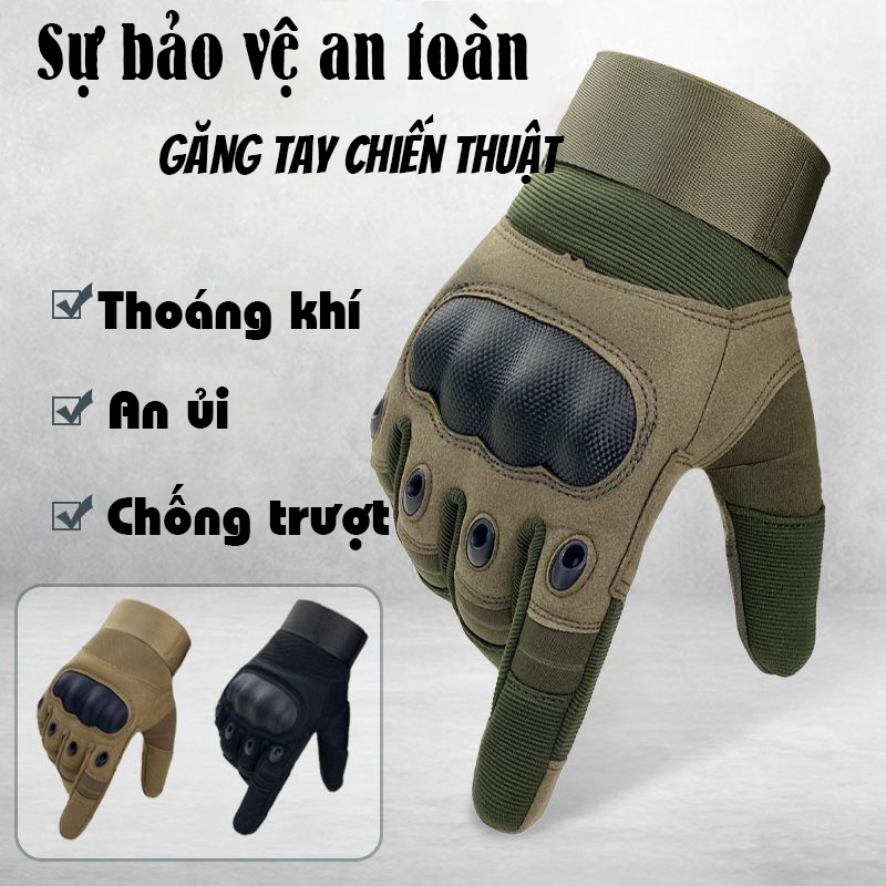 Găng tay xe máy chống trơn trượt, bảo vệ full ngón/nửa ngón cho thể dục ngoài trời và thể thao