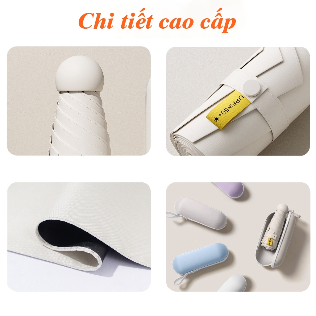 Ô Mini Bỏ Túi Bảo Vệ UV Nhỏ Gọn Di Động Gấp Mưa Thể Thao & Ngoài Trời
