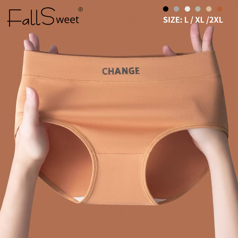 Ảnh FallSweet 40-75KG Quần Lót cotton Lưng Vừa Mềm Mại Thoáng Khí Cỡ Lớn l-2xl Thời Trang Cho Nữ 1