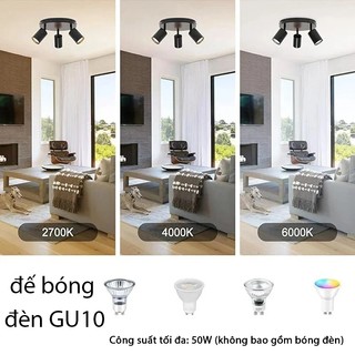 CANMEIJIA Đèn Led theo dõi GU10 Trọn bộ Đèn đường ray tuyến tính Đèn chiếu sáng COB Bóng đèn có thể thay thế Đèn trần Led nhôm Đèn trong nhà hiện đại cho cửa hàng phòng khách Trang trí học tập