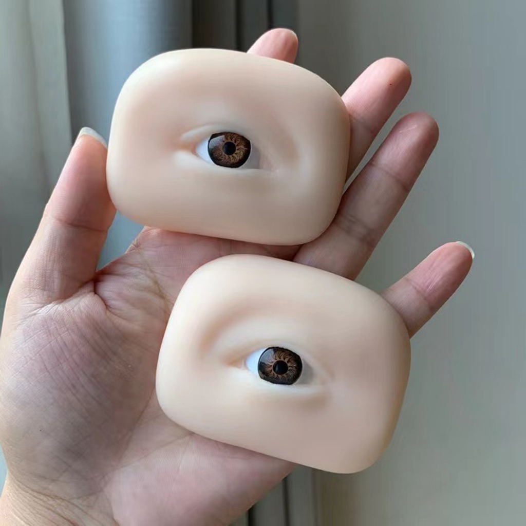 Mô hình thực hành silicon lông mày Mô hình lông mày mềm mại trông thực tế cho phụ kiện thực hành lông mày