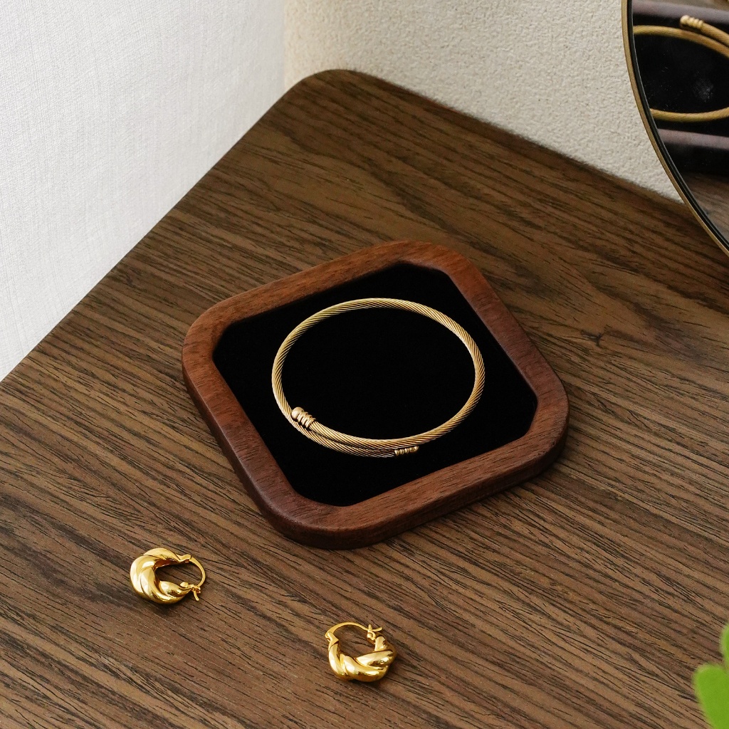 Casegrace Gỗ Chắc Chắn Khay Trang Sức Trang Sức Màn Hình Đứng Bông Tai Gỗ Bảo Quản Đồ Trang Trí Vòng Tay Màn Hình Đạo Cụ Ảnh