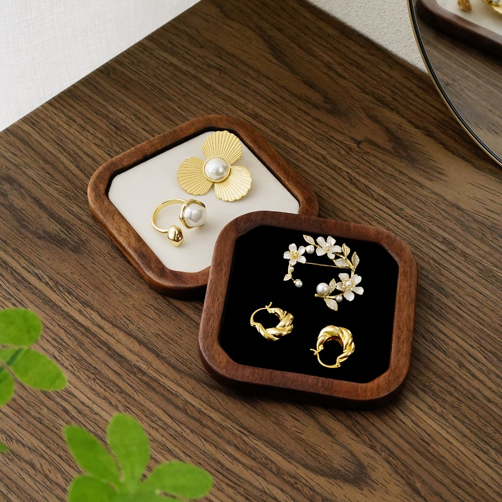 Casegrace Gỗ Chắc Chắn Khay Trang Sức Trang Sức Màn Hình Đứng Bông Tai Gỗ Bảo Quản Đồ Trang Trí Vòng Tay Màn Hình Đạo Cụ Ảnh
