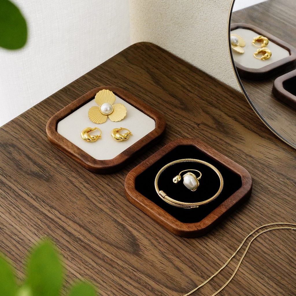 Casegrace Gỗ Chắc Chắn Khay Trang Sức Trang Sức Màn Hình Đứng Bông Tai Gỗ Bảo Quản Đồ Trang Trí Vòng Tay Màn Hình Đạo Cụ Ảnh