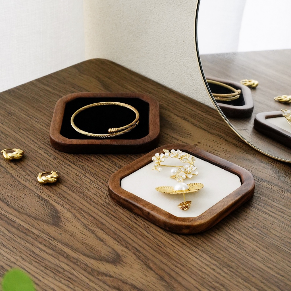 Casegrace Gỗ Chắc Chắn Khay Trang Sức Trang Sức Màn Hình Đứng Bông Tai Gỗ Bảo Quản Đồ Trang Trí Vòng Tay Màn Hình Đạo Cụ Ảnh