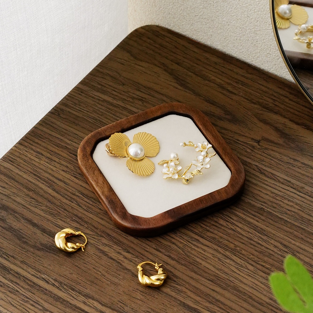 Casegrace Gỗ Chắc Chắn Khay Trang Sức Trang Sức Màn Hình Đứng Bông Tai Gỗ Bảo Quản Đồ Trang Trí Vòng Tay Màn Hình Đạo Cụ Ảnh