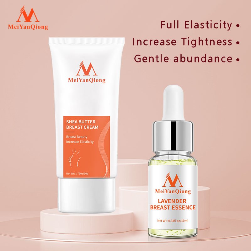 Ảnh MeiYanQiong Set mỹ phẩm chăm sóc ngực kem dưỡng bơ hạt mỡ 50g và tinh chất hoa oải hương mát xa 10ml 1