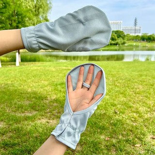 Găng Tay Chống Nắng Ice Silk Găng Tay Mở Ngón Tay Đi Xe Đạp Ngoài Trời Cho Nữ Ice Silk Sunscreen Gloves【goya147】
