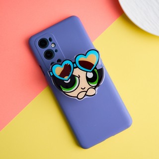Giá Đỡ Điện Thoại Di Động Powerpuff Bé Gái Túi Khí Gấp Lười Chống Sốc Vòng Khóa Có Thể Thu Vào